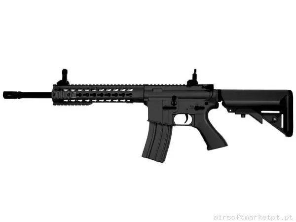 Réplica AEG M4 Cyma Cm515 Keymod Rail negra — Rifles de Assalto (AR/M4/AK) — Airsoft Market PT
