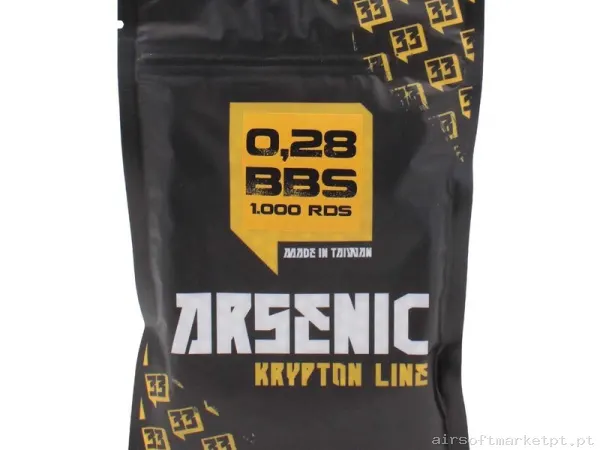 Bolas Arsenic Krypton 0.28g 1000 Bbs Blanca — Munição (BBs) — Airsoft Market PT