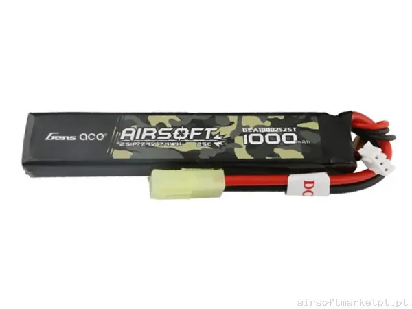 Bateria Lipo Stick Gens Ace 1000mah 7.4v 25c — Baterias & Carregadores — Airsoft Market PT