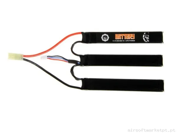 BATERÍA LIPO DUEL CODE 11.1 V 2000 MAH - 3 MODULOS - 15-25 C — Baterias & Carregadores — Airsoft Market PT