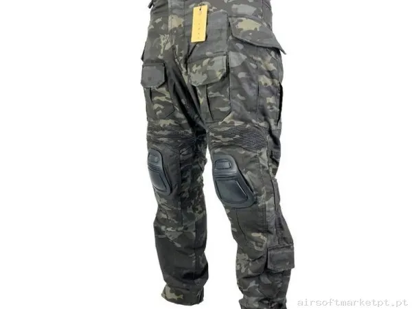 Pantalón Combate Conquer Dlx Multicam Black - XS — Vestuário (Fardas) — Airsoft Market PT