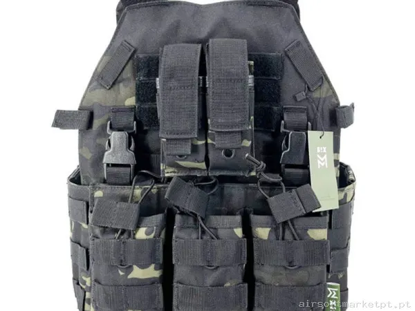 Colete Sixmm 6094s Estilo multicam Black — Coletes & Rigs — Airsoft Market PT