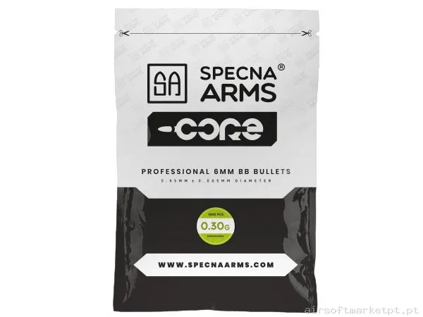 BBs Bio 0.30g Specna Arms Core 1000 Bbs Brancas — Munição (BBs) — Airsoft Market PT