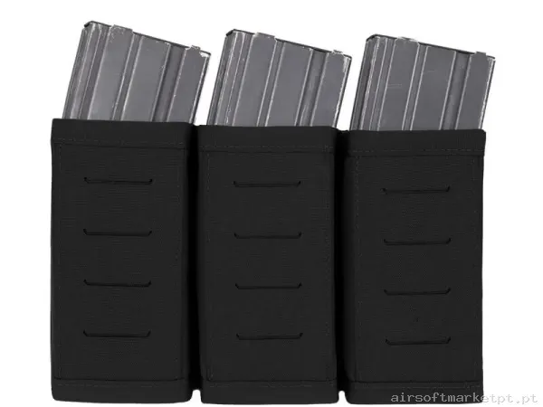 Pouch Magazine Pouch Triple M4 Warrior Assault Láser Cut negro — Coletes & Rigs — Airsoft Market PT