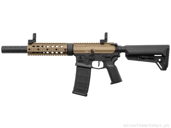 Réplica airsoft AEG M4 Lancer Tactical LT-15 Gen.2 Sd Nsr Combo Bitono preta/Tan — Rifles de Assalto (AR/M4/AK) — Airsoft Market PT