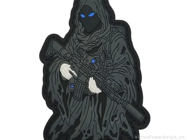 Parche Goma Relieve Parca F116 negro — Patches & Decoração — Airsoft Market PT