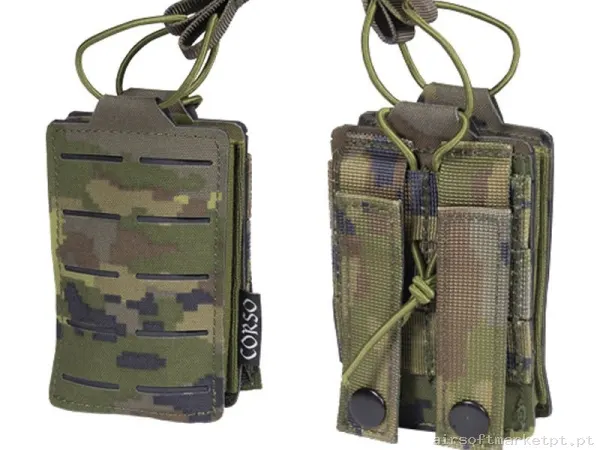 Pouch Corso Cargador M4 Simple Dagger Mk1 Láser Pixelado Boscoso — Coletes & Rigs — Airsoft Market PT