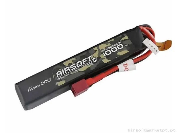 Batería Gens Ace 1000mah 25c 11.1v Stick T-dean — Baterias & Carregadores — Airsoft Market PT