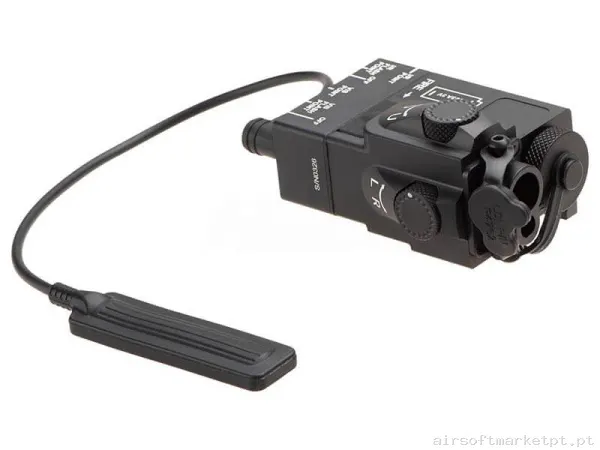 Externo An/Peq Dbal Mini Wadsn Laser+Flash Vermelho+Ir+Flash Ir negro — Acessórios & Componentes — Airsoft Market PT