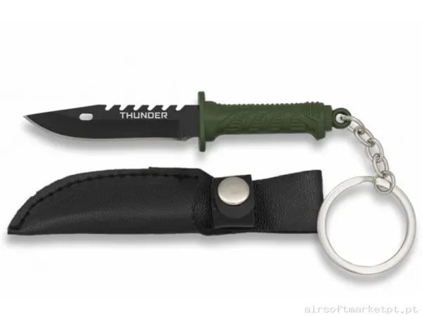 Faca Tática Mini Albainox Thunder 32368 5cm com Chaveiro e Capa — Outros — Airsoft Market PT