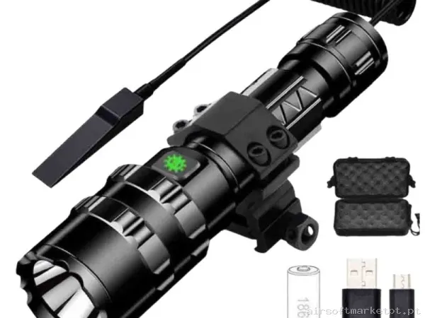 Lanterna Tática Oem Xml L2 com Botão preta — Lanternas & Lasers — Airsoft Market PT