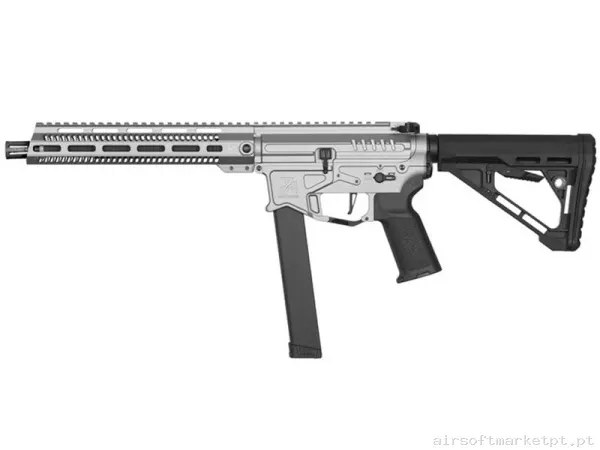Réplica airsoft AEG M4 Zion Arms Pw9 Long Hand Guard ETU Plata — Rifles de Assalto (AR/M4/AK) — Airsoft Market PT