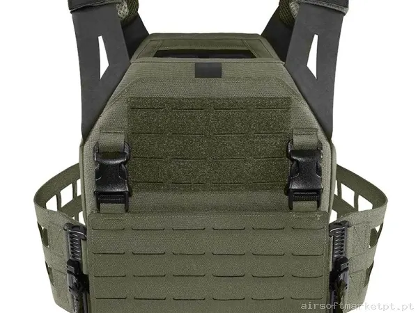 CHALECO LPC PORTA PLACAS WARRIOR ASSAULT LASER CUT LOW PROFILE CARRIER V2 RANGER GREEN — Coletes & Rigs — Airsoft Market PT