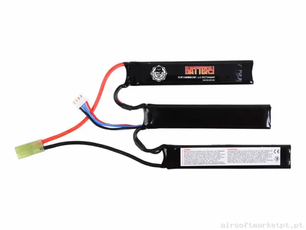 Bateria Lipo Nunchuk Triple Duel Code 1100mah 11.1v 25c — Baterias & Carregadores — Airsoft Market PT