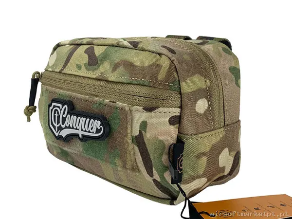 Pouch Conquer cremallera admin multicam — Coletes & Rigs — Airsoft Market PT