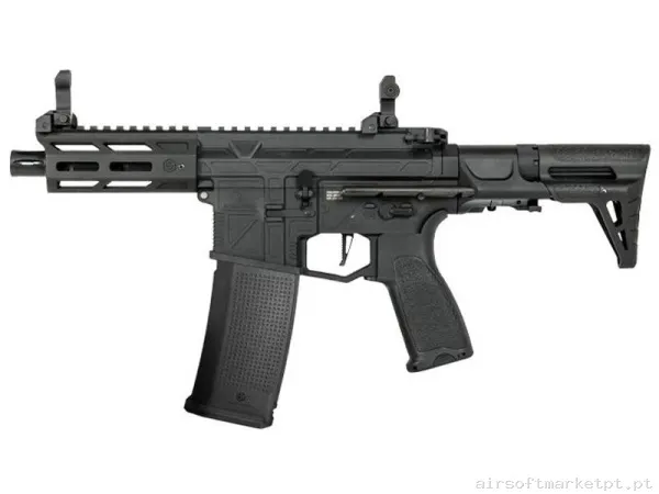Réplica airsoft AEG M4 Evolution Ghost Xs Emr PDW Carbontech negra — Rifles de Assalto (AR/M4/AK) — Airsoft Market PT