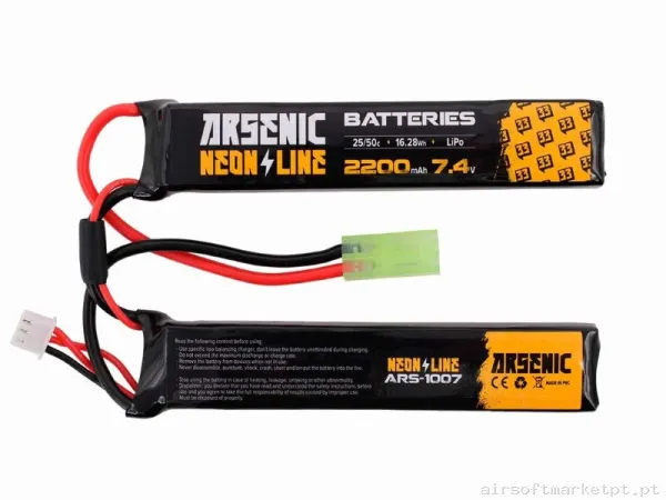 Batería Arsenic 7.4v 2200 mah 25c-50c Tamiya — Baterias & Carregadores — Airsoft Market PT