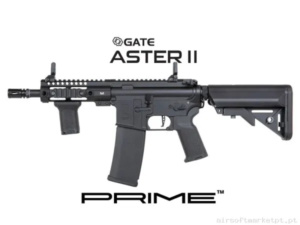 REPLICA AEG SA-P21 PRIME ASTER II MOTOR BRUSHLESS SPECNA ARMS NEGRA — Rifles de Assalto (AR/M4/AK) — Airsoft Market PT