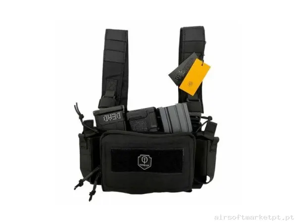 Chaleco Micro Chest Rig Conquer Negro — Coletes & Rigs — Airsoft Market PT