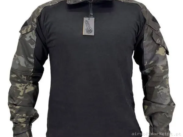 Camiseta Combate Conquer Dlx Multicam Black - S — Vestuário (Fardas) — Airsoft Market PT