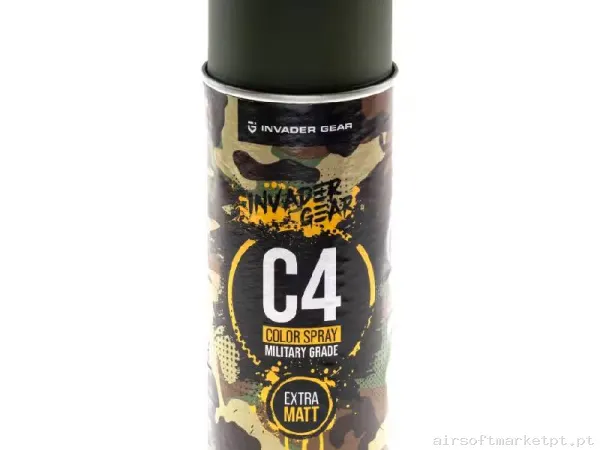 Pintura Spray Invader Gear C4 Mil Grade Cor Ral6031 — Outros — Airsoft Market PT