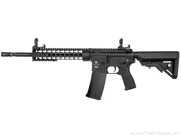 Réplica airsoft AEG M4 Evolution Recon Superlite 14.5" Carbontech negra — Rifles de Assalto (AR/M4/AK) — Airsoft Market PT