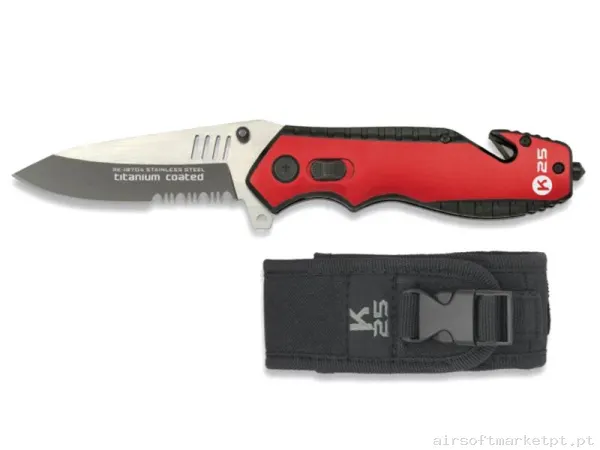 Faca Tática K25 19704 Revestido de Titânio 8.4cm com Capa — Ferramentas — Airsoft Market PT