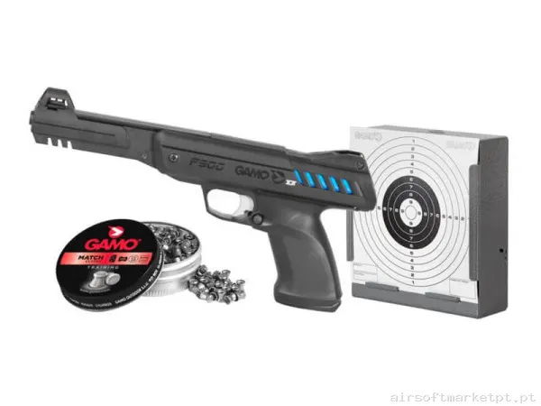 Airgun Gas Pistão 4.5mm Pistola Gamo P-900 Igt Gunset negra/Azul — Pistolas — Airsoft Market PT