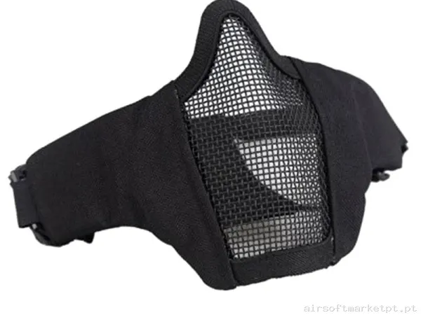 Máscara de Proteção Rede/Tecido Wosport Starker IV preta — Proteção Ocular & Facial — Airsoft Market PT