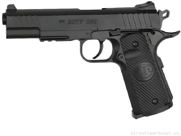Airgun CO2 4.5mm Pistola ASG Sti Duty One negra — Pistolas — Airsoft Market PT