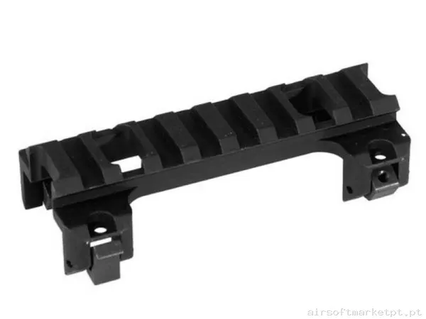 Externo Montura Rail RIS Superior Perfil Bajo Mp5 Cyma negra — Acessórios & Componentes — Airsoft Market PT