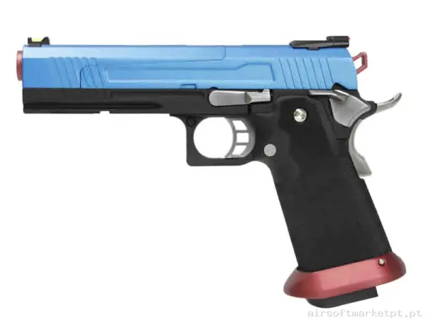 Réplica GBB Pistola Hi-Capa 5.1 Aw Custom Hx1005 Split Blue preta/Azul — Pistolas — Airsoft Market PT