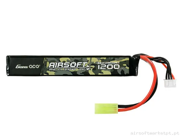 Bateria Lipo Stick Gens Ace 1200mah 11.1v 25c — Baterias & Carregadores — Airsoft Market PT