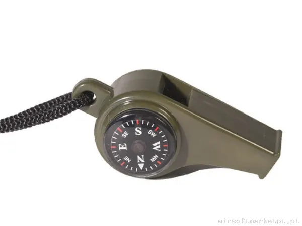 Apito Mil-Tec com Bússola e Termômetro — Miras & Ópticas — Airsoft Market PT