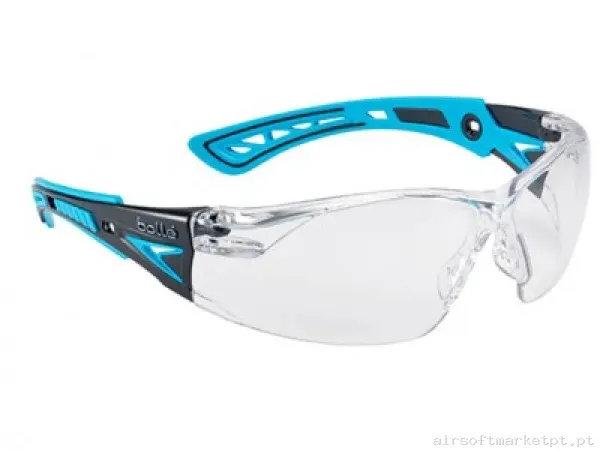 Bollé Rush+ Patilla: Azul - Lente: Transparente — Proteção Ocular & Facial — Airsoft Market PT