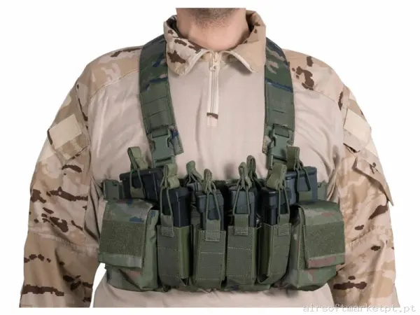 Colete Chest Rig Delta Tactics Force Mk1 Boscoso Pixelado — Coletes & Rigs — Airsoft Market PT