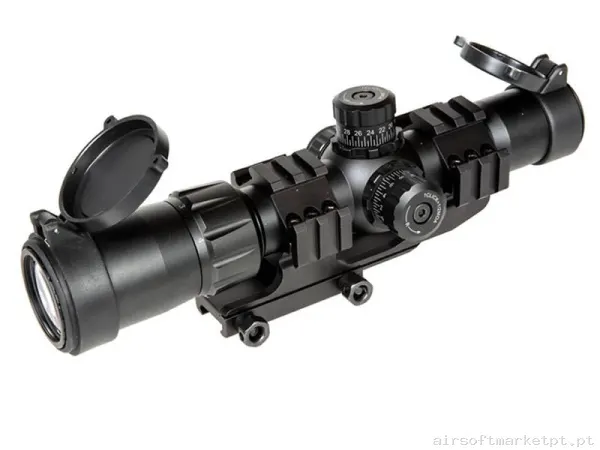 Visor Short Dot Vector Optics Mustang 1-4X30 Fsp Genii — Miras & Ópticas — Airsoft Market PT