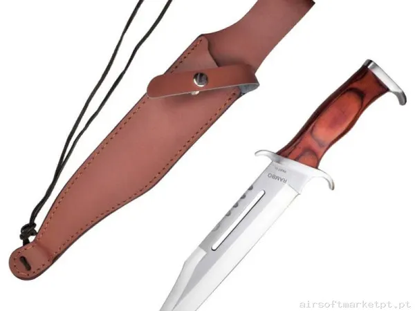Faca de Caça Rambo III 25cm RM-H3 com Capa — Ferramentas — Airsoft Market PT