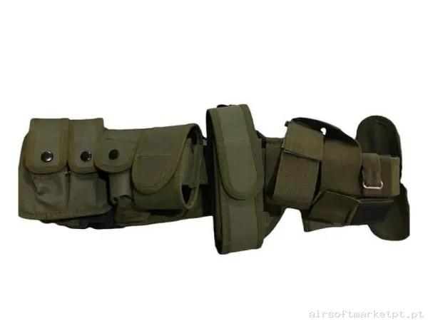 Cinturão tático Oem Completo com Bolsos verde od — Gear Táctico — Airsoft Market PT
