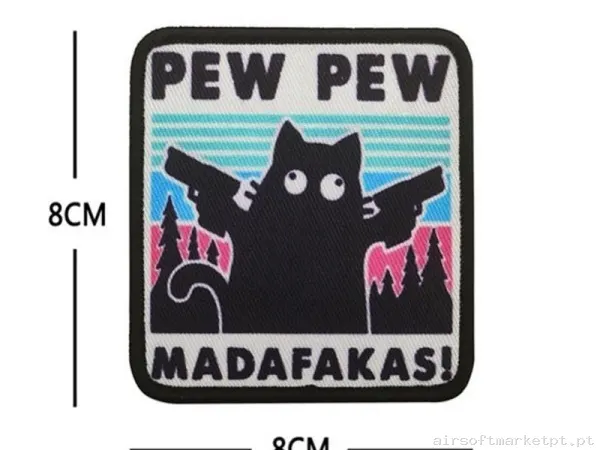 PARCHE DE TELA GATO PISTOLA AZUL — Patches & Decoração — Airsoft Market PT