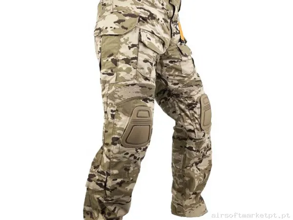Calças de Combate Conquer Dlx Pant Areia Pixelada — Vestuário (Fardas) — Airsoft Market PT