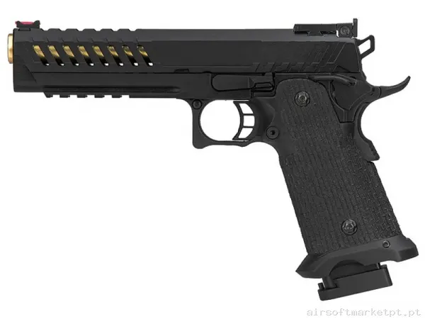 Réplica GBB Pistola Hi-Capa 5.1 Lancer Tactical Ltx6 Knightshade preta — Pistolas — Airsoft Market PT