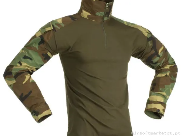 Camiseta Combate Invader Gear Woodland — Vestuário (Fardas) — Airsoft Market PT