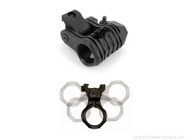ANILLA LINTERNA MULTIPOSICIÓN AJUSTABLE GEN2 NEGRO — Lanternas & Lasers — Airsoft Market PT