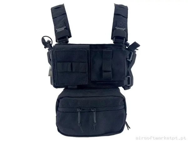 Chest Rig Conquer Negro — Coletes & Rigs — Airsoft Market PT