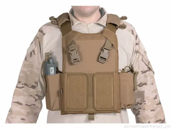 Colete Porta Placas Delta Tactics Force Mk2 coyote — Coletes & Rigs — Airsoft Market PT