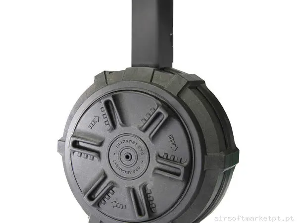 Magazine Réplica Drum Arp 9 G&G Polimero 1500 Bbs negro — Carregadores / Magazines — Airsoft Market PT