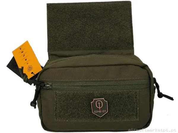 Cinturão tático para Porta Placas Conquer Ddu Pouch Ranger Green — Coletes & Rigs — Airsoft Market PT