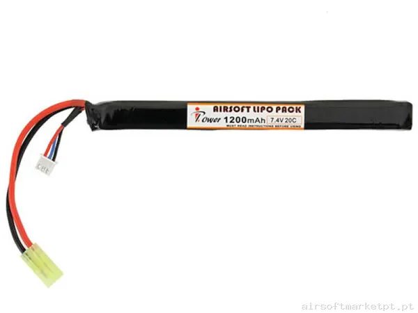 Bateria Lipo Stick Ipower 1200mah 7.4v 20c — Baterias & Carregadores — Airsoft Market PT