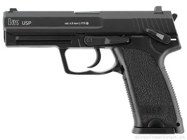 Airgun CO2 4.5mm Pistola Umarex H&K USP Blowback negra — Pistolas — Airsoft Market PT